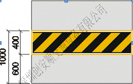 立柱、墻面警示線